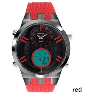 Mannen Sport Horloges Boamigo Quartz Horloge Analoge Digitale Led Elektronische Klok Rubber Strap Geel Horloges Reloj Hombre