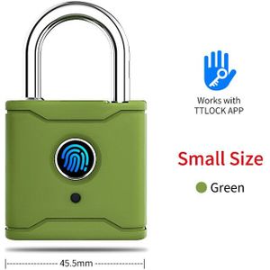 Smart Lock Keyless Vingerafdruk Slot Usb Oplaadbare Deurslot Smart Hangslot Bluetooth Quick Unlock Telefoon Unlock Ttlock App