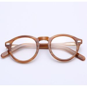 Smalj Ronde Handgemaakte Acetaat Frame Vrouwen Brillen Mannen Goggles Optische Spektakel Demi Bijziendheid Optische Spektakel Bijziendheid