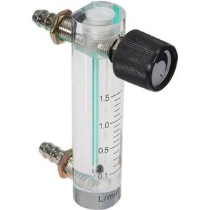 Zuurstof Luchtstroom Meter 0-1.5LPM 1.5L Flowmeter Met Regelklep Voor Zuurstof Lucht Gas