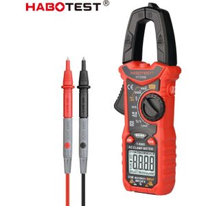 Habotest HT206B Digitale Stroomtang True Rms Capaciteit Hz Ohm Frequentie Temp Pinza Amperimetrica Multimeter Klem Tester