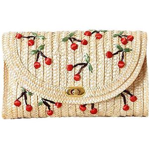 Weave Borduurwerk Cherry Keten Vrouwen Messenger Bags Bohemian Stijl Mini Vrouwen Messenger Bags-
