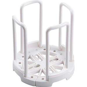 Keuken Plaat Rack Pot Deksel Houder Plastic Schotel Droogrek Houder Eenvoudige En Intrekbare Afvoer Afdruiprek Bekerhouder (wit)