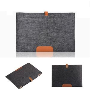 Laptop Bag Soft Bussiness Hout Vilt Sleeve Bag Case Voor Macbook Air Pro Retina 11 13 15 Laptop voor Mac boek 11.6 13.3 15.4 inch