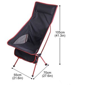 Outdoor Camping Chair Oxford Cloth Portable Folding Lengthen Camping Ultralight Chair Seat for Fishing Festival Picnic BBQ Beach