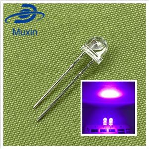 100Pcs 5Mm Diode Strohoed Wit Rood Groen Blauw Geel Paars Smd Smt Led Clear Super Heldere Brede hoek Lamp 20000mcd Lamp