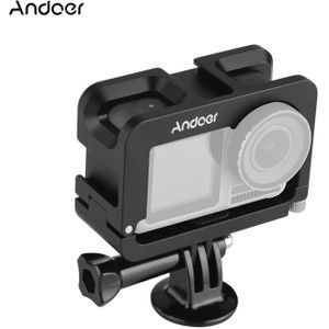 Andoer Metalen Camera Kooi Compatibel Met Osmo Action Vlogging Schieten Case Met 1/4 Inch Schroef Interfaces
