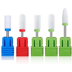 Keramische Nail Boor Slijpen Hoofd Set Cuticle Elektrische Aardbeien Manicure Bits Nagels Sander Tip Burr Pedicure Accessoires