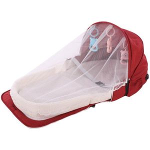 Portable Baby Bed For Newborn Baby Foldable Baby Crib Travel Sun Protection Mosquito Net Breathable Sleeping Basket With Toys
