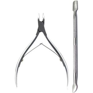 Nail Cuticle Pusher Professionele Nipper Clipper Schaar Dode Huid Remover Rvs Cuticle Schaar Tang Manicure Tool