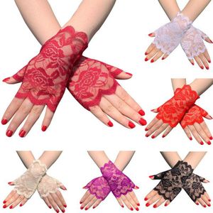 6 Pairs Vingerloze Vrouwen Kanten Handschoenen Bloemen Kanten Handschoenen Sunblock Kant Handschoenen Dressy Handschoenen Voor Bruiloft Diner Partijen ST254