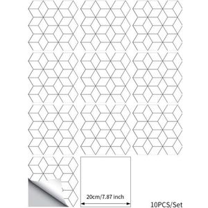 15X15 Cm Zelfklevend Papier Voor Badkamer En Keuken Mozaïek, waterdicht En Splash-Proof Board Op De Muur, Diy Nordic Behang