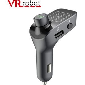 VR robot Bluetooth Handsfree Car Kit Draadloze Fm-zender Modulator Aux Auto Audio MP3 Speler 5V 3.1A USB Charger adapter