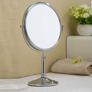 Dek Bad Spiegels 8 Inch 3X Vergroting Make-Up Spiegel Dual Side Ronde Vorm Roterende Desk Stand Spiegel Make Up Cosmetische spiegel