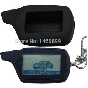 Top A91 2-Way Lcd Afstandsbediening Sleutelhanger + Siliconen Sleutel Case Voor Russische Auto Anti-Diefstal twee Richtingen Auto Alarm Starline A91