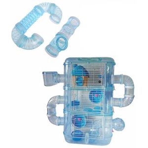 DIY U-type Plastic Pijp Lijn Buis Hamster Speelgoed Voor Kleine Dier Kooien Training Aangesloten Externe Tunnels Speelgoed Huisdier producten