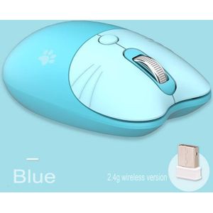 Dual-Mode Muis 2.4G Draadloze Muis Bluetooth Muis Leuke Cartoon Muizen Ergonomische 3D Kantoor Muis Voor Kid Meisje Pc Tablet