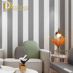 Verticaal Gestreept Behang Home Decor Voor Woonkamer Slaapkamer Wandbekleding Metallic Wit Zilver Moderne Luxe Muur Papier