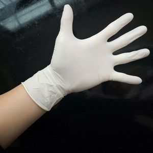 100 Stuks Wegwerp Latex Handschoenen Wit Antislip Zuur En Alkali Laboratorium Rubber Latex Handschoenen Huishoudelijke Schoonmaakmiddelen Wassen Producten