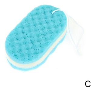 Drie Layer Wave Bad Spons Borstel Skin Cleansing Massage Cleaning Douche Borstel Kids Adult Schuim Scrub Handdoek Touw Houder