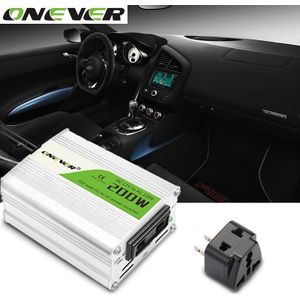 12V DC naar AC 220V 50HZ Auto Auto Power Zuivere Sinus Omvormer Converter Adapter Adapter 200W USB Car Charger 400W Piekvermogen 1PCS