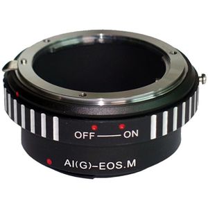 Aig-Eosm Diafragma Controle Adapter Voor Nikon F Mount G AF-S Lens Canon EF-M Eos M M2 M3 m5 M6 M10 M100 M50 Camera