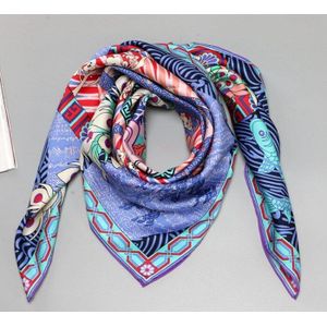 Prints Grote Vierkante 100% Zijden Sjaal Hijab Foulard 35X35 Inch