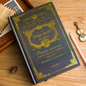 Zeer Dikke Grote A5 Vintage Notebook Magische Spreuken Europese Traditionele Klassieke Dagboek Planner Hardcover