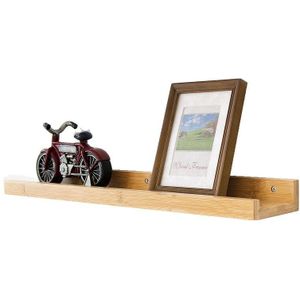 Nordic Bamboe Houten Muur Plank Muur Decor Plank Woondecoratie Organisator Opbergrek Muur Boek Beeldjes Display Ambachten Planken