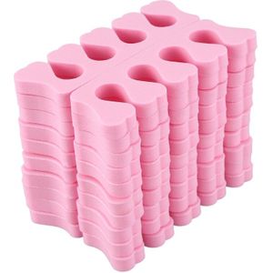 20Pcs Nail Art Salon Soft Finger Toe Separator Pedicure Manicure Tool Roze