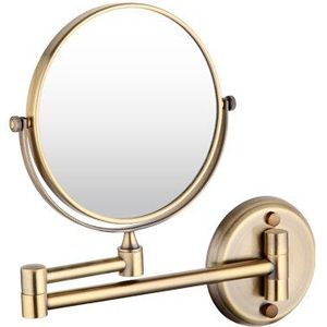 Frap wandmontage Vintage antieke rvs messing Professionele Spiegel badkamer ronde Make-Up spiegel Espelho Y6108-4