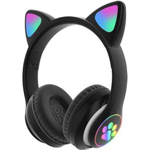 Led Kat Ear Hoofdtelefoon Bluetooth 5.0 Noise Cancelling Volwassenen Kids Meisje Headset Ondersteuning Tf-kaart Fm Radio Met Mic MP3 functie