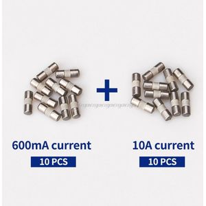 20Pcs/10Pcs Keramische Zekering Voor Multimeter Instrument 600mA 10A Keramische Britse Plug Zekering D30 19