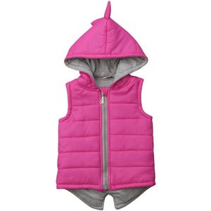 Winter Dikke Warme Casual Infant Kids Baby Meisjes Jongens Vest Down Hooded Zipper Solid Jacket Vest Coat Uitloper 0-5T