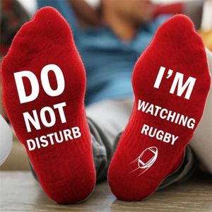 Niet Storen Ik Ben Kijken Rugby"" Lounge Trainer Sokken Unisex Warmer Sport Sokken Rugby Sokken Sokken Sokken Neutrale sokken