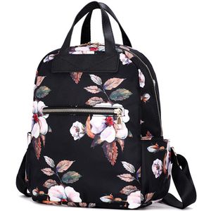 Vrouw Bloemenprint Tas Mode Casual Elegante Bankpack Luxe Laptop Rugzak Bolsa # G3