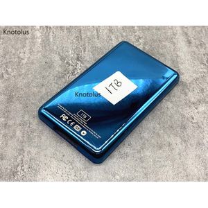 Blauw Dunne Metalen Terug Behuizing Case Cover Fr Ipod 6th 7th Gen Classic Hd Ssd Batterij Upgrade 64Gb 128Gb 256Gb 1Tb 2Tb