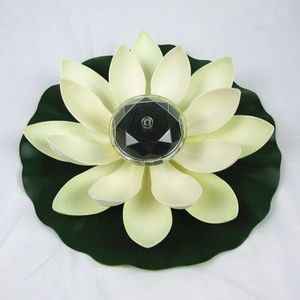 Zonne-energie Led Bloem Licht Drijvende Lamp Realistische Lotus Vorm Spaarlamp Led Bright Lamp Voor Vijver Fontein Decor