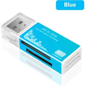 4 In 1 Kaartlezer Usb 2.0 Multi Kaartlezer Geheugen Adapter Voor Memory Stick Pro Duo Micro Sd/t-flash/M2/Ms Kaartlezer