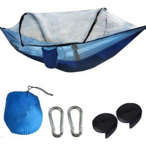 1-2 Persoon Draagbare Outdoor Hangmat Met Klamboe Parachute Camping Opknoping