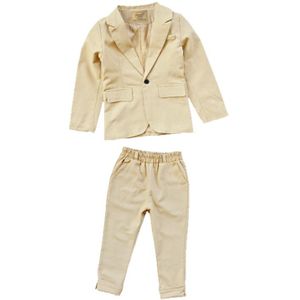 Lente En Herfst Jongens Pak Set Twee Stuk Jas + Broek Jongens Verjaardag Trouwjurk Gentleman Kinderkleding Smoking