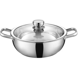 26 cm/28 cm Stewpot Verdikte Rvs Soeppan Anti-aanbak Koken Pan Hotpot Keuken Kookgerei Voor Gasfornuis inductie Kookplaat