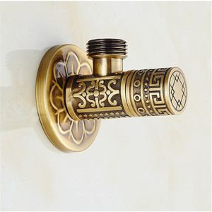 Vullen Kleppen Koper Hoek Kleppen 1/2 ""Man x 1/2"" Man Antieke Gesneden driehoek klep Badkamer Bidet Valve Badkamer accessoires