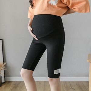 Zomer Moederschap Half Legging Hoge Taille Buik Skinny Potlood Legging Voor Zwangere Vrouwen Sport Zwangerschap Korte Legging