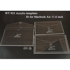 Wuta Horizontale Envelop Laptop Sleeve Tas Case Acryl Template Notebook Cover Leather Patroon Set Voor Macbook Air 13 &quot;12&quot; 11&quot;