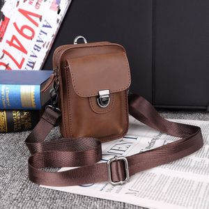 mobiele telefoon tas mannen lederen schoudertas outdoor leisure mini bag