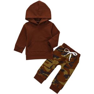 Pasgeboren Baby Jongens Meisjes Kleding Baby Outfits Set Lange Mouw T-shirt + Camouflage Broek Peuter Baby Kleding Pak Ropa De bebe