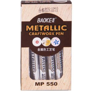 12 pcs Permanente Marker Pen Set 1.5mm Goud Zilver Kleur Verf Marker voor Metalen Leer, plastic, glas, DIY Card Graffiti Markers