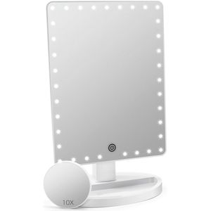 Grote Verlichte Vanity Make-Up Spiegel Licht Up Spiegel Met 16 Led Verlichting Touch Screen En 10X Vergroting Spiegel