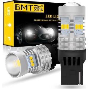 Bmtxms 2x Canbus Geen Fout T20 W21W 7440 Led Drl Dagrijverlichting Wit 1500LM Voor Volkswagen Passat Kever